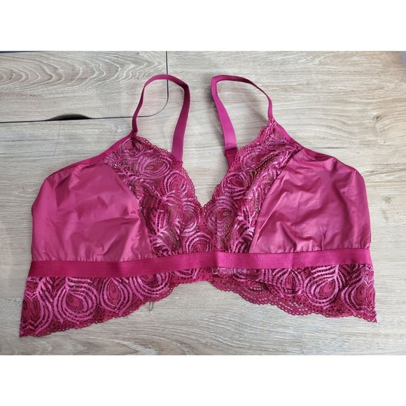 Cosabella Eloquii Sugar Bralette Hotpant & Garter Wine Womens Plus Size 3X NWOT - Picture 2 of 16